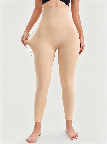 Plain Butt Lifting Comfy Stretchy Shaping Capri Pants, High Waist Tummy Control for yoga Pants, Capri Length Workout Leggings - For Women - Suitable For Yoga, Fitness & Everyday Wear - Perfect Gift For Women