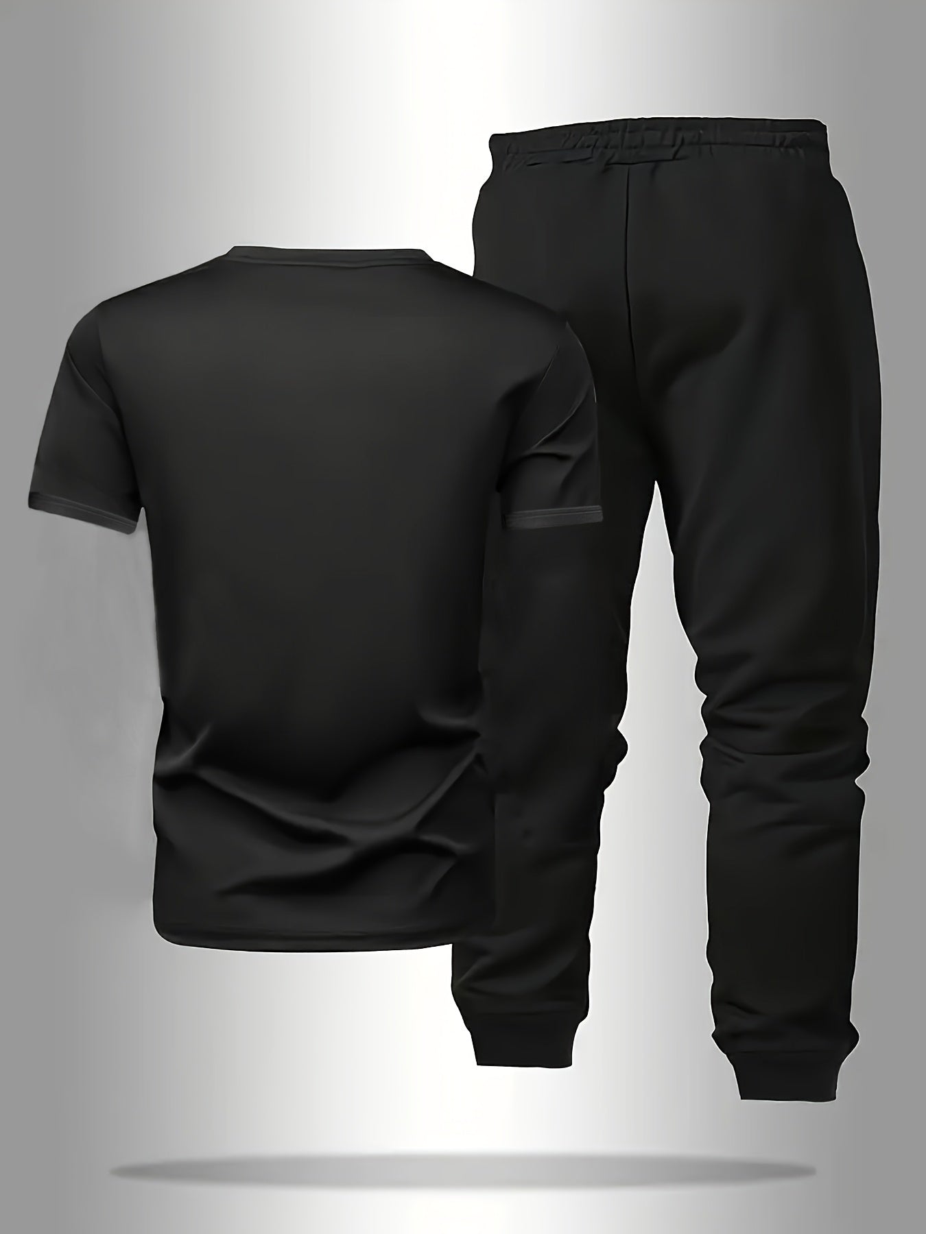 USA Men's Casual Sportswear Set Summer T-Shirt and Pants Two-Piece