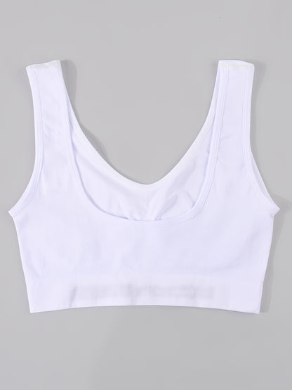 7pcs Women's Seamless Sports Bra, Comfortable And Breathable Running Exercise Vest Bra, Women's Underwear