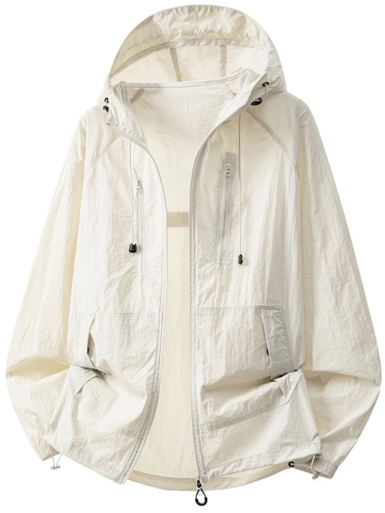 Men'S Hooded Skin Suit, Men'S Outdoor Fishing Breathable Style, High-Quality Nylon Thin Sports Casual