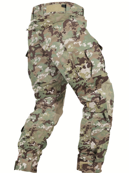 Men'S Tactical Pants with Knee Pads, Outdoor Cargo Work Pants Hunting Pants 10 Pockets (No Belt)