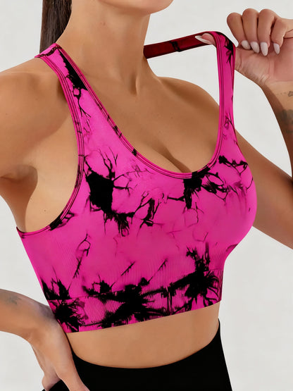 Women'S Sports Tie-Dye Seamless Underwear and Shorts Suit
