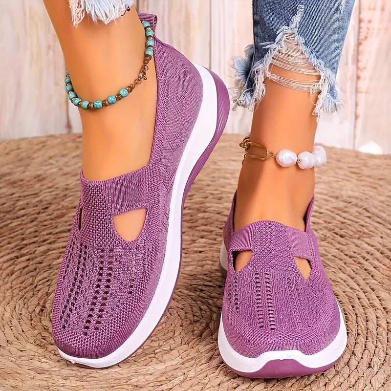 Women's Shoes On At Special Prices, with Ultra-low Discounts. Casual And Comfortable Slip-ons, Featuring Knitted Breathable Uppers, Stylish And Versatile. Suitable for People with Wide Or Feet, And Also Suitable for Patients, Women Shoes, Sneakers