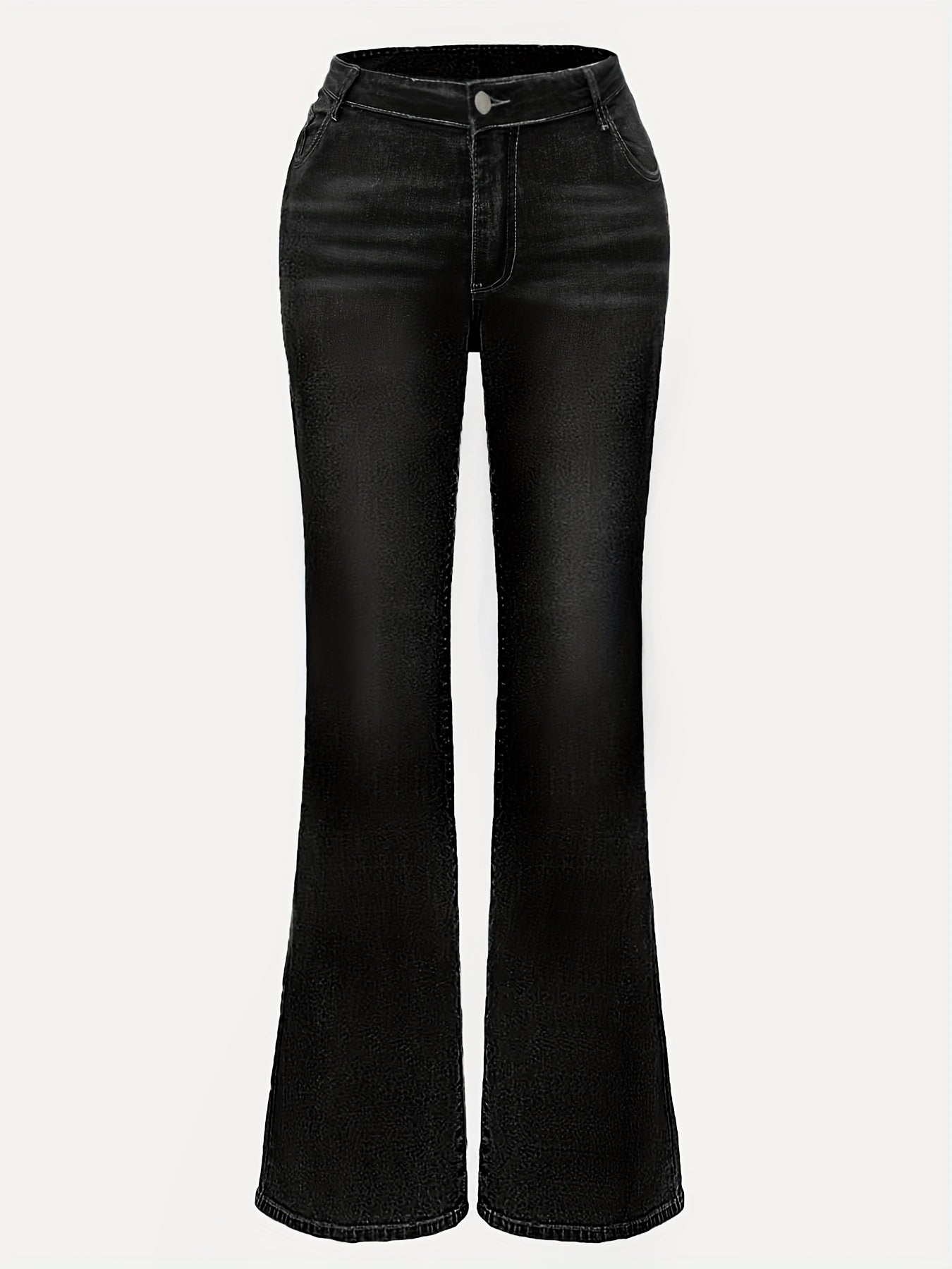 Women's Black Denim High-Waist Slim-Fit Jeans - product view 13