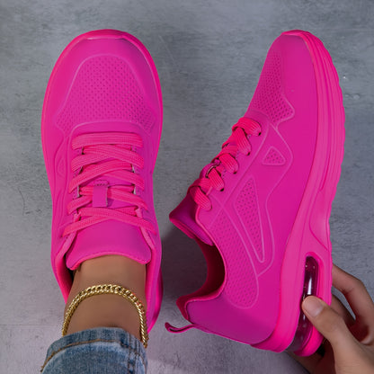 Spring Outdoor sneakers, Women'S Thick-Soled Height-Increasing Shoes, Women'S Autumn, Breathable Mesh Shoes, Air-Cushioned Shoes, Lightweight And Shock-Absorbing Soft-Soled Running Shoes, Women'S Skipping Rope Shoes, Outdoor Tennis Shoes