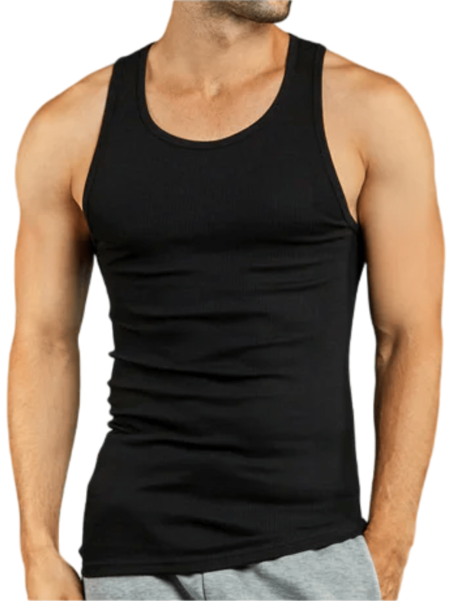 3 Pack Men's Solid 100% Cotton Tank Top A Shirt S-3XL Basic Underwear Daily Wear Classic Fit Regular Plus Big & Tall Size, Basic Layering Tops, Cotton Workout Breathable Casual A-Shirts for Sport Hiking Activewear
