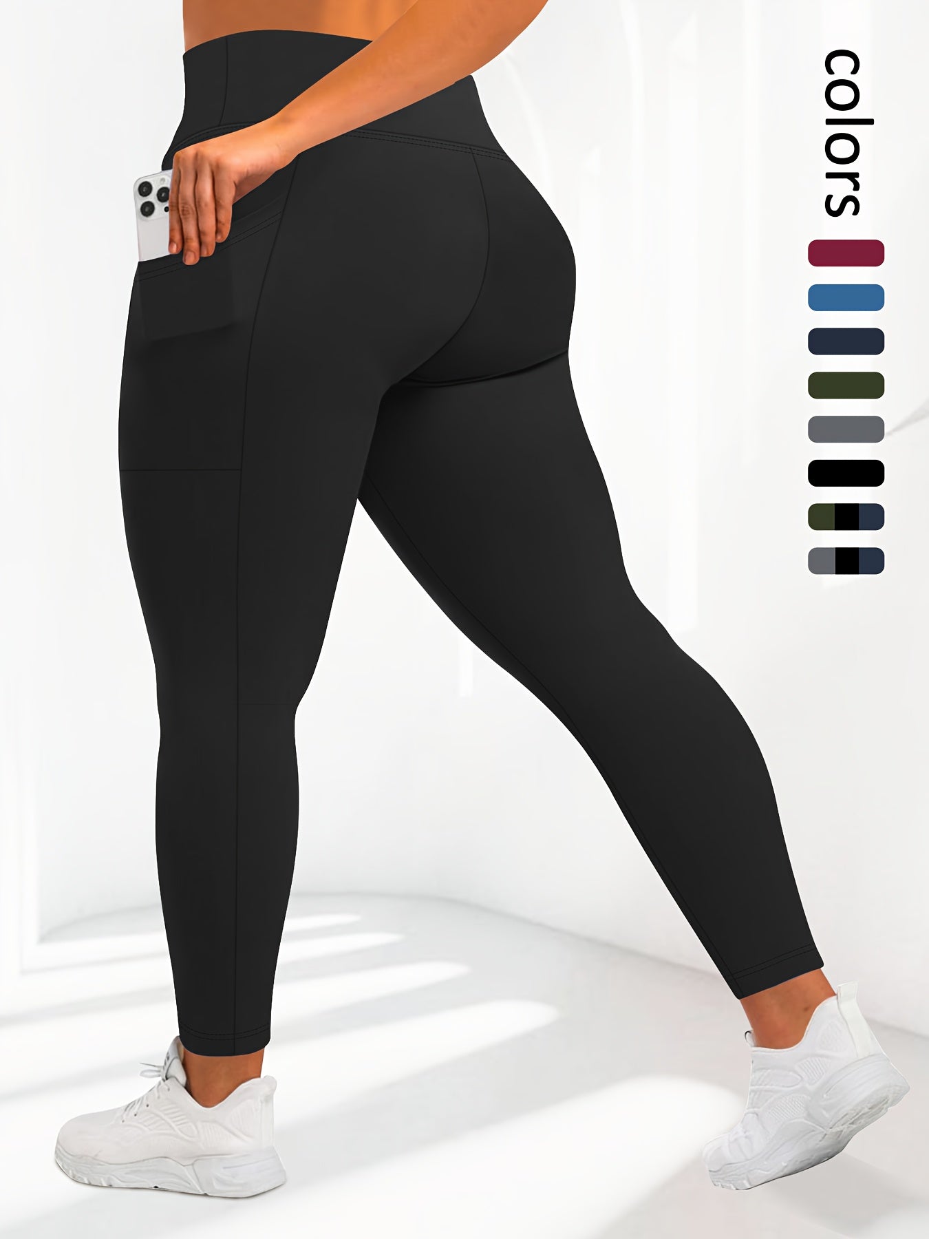 Dark Gray Polyester High-Waist Oversized Pants - product view 29