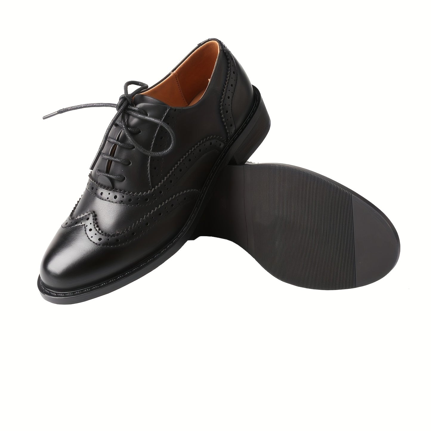 TMA EYES Women's Classic Brogue Oxfords - Handcrafted Synthetic Cover, Retro Carved Design, Breathable & Comfortable, Anti-Slip Sole, Lace-Up Casual Shoes for Casual Attire, Ladies Shoes, Women Shoes