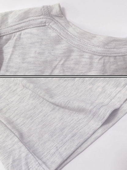 Ladies' European-Style Round Neck Short Sleeve T-Shirt for Summer, Lightweight and Breathable, Front and Back with Stylish Floral Prints and 'Beautifully Broken' Text, Perfect Comfort Fit for Daily Wear, A Versatile and Chic Choice for Laid-Back