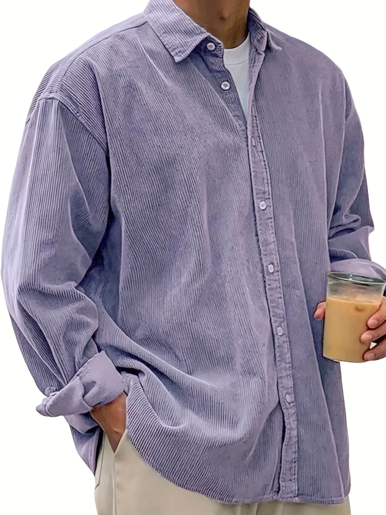 Men's Black Long-Sleeve Shirt - product view 35