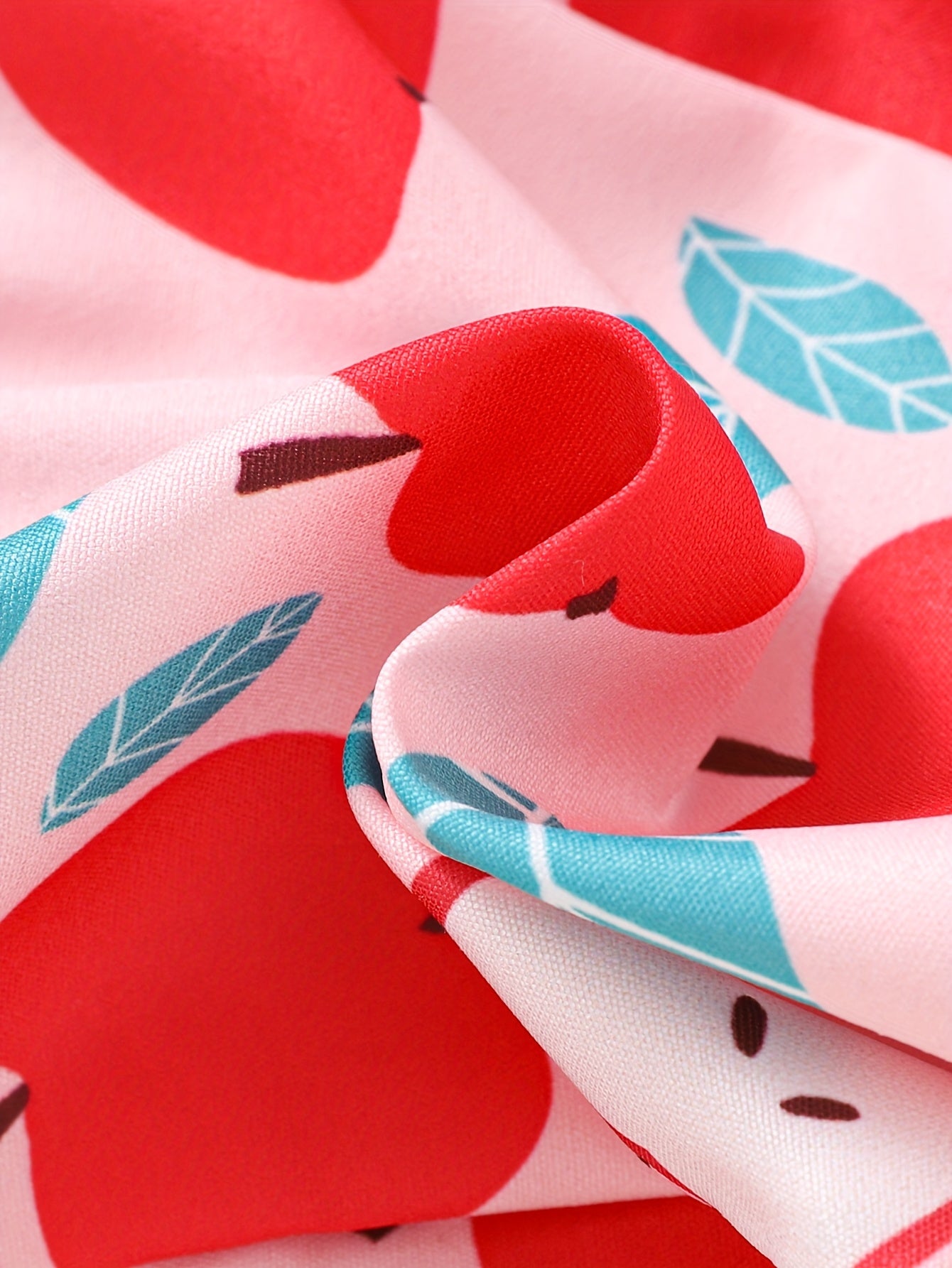 Set of 3 Girls' Casual Jumpsuits Featuring a Pink Fruit Print, a Blue Love Pattern, And a Solid Color for Spring And Summer, for Outdoor