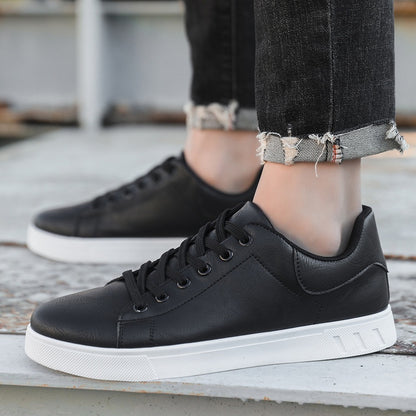 Men's Fashionable Multi-functional One-foot Casual Shoes, Anti-slip And Durable Sports Casual Shoes, Breathable Fabric Lining, PU Upper, Black/brown - Suitable for Outdoor, Sports And Daily Wear