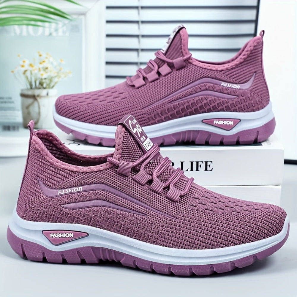 Women's Walking Shoes – Breathable Mesh Cushioned Comfort for Everyday Wear