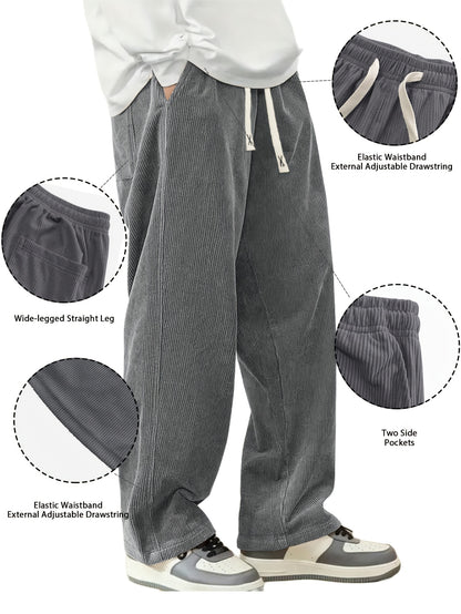 Men's Black+Black+Brown Pants - product view 44