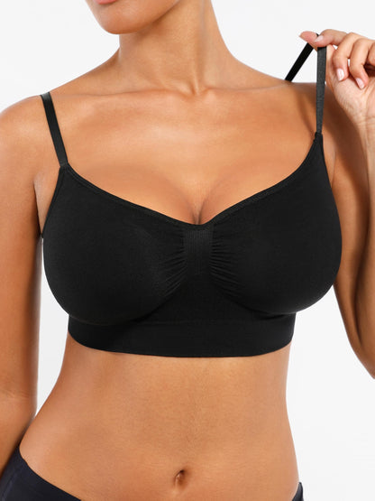 Plus Size Seamless Bra for Women Push-Up Breathable Back Control Bra