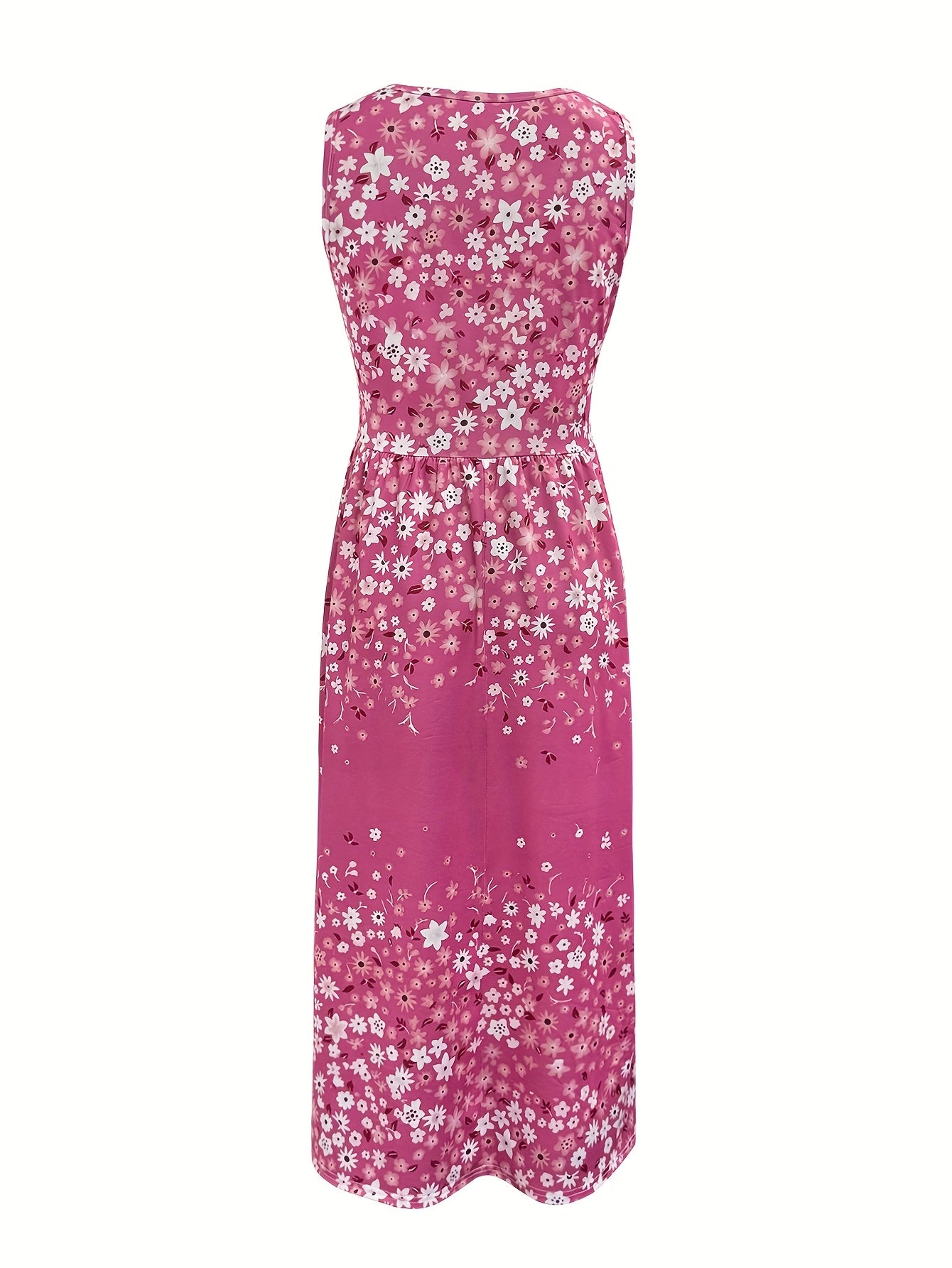 Spring And Summer Fashion Vacation Floral Print Vest Dress