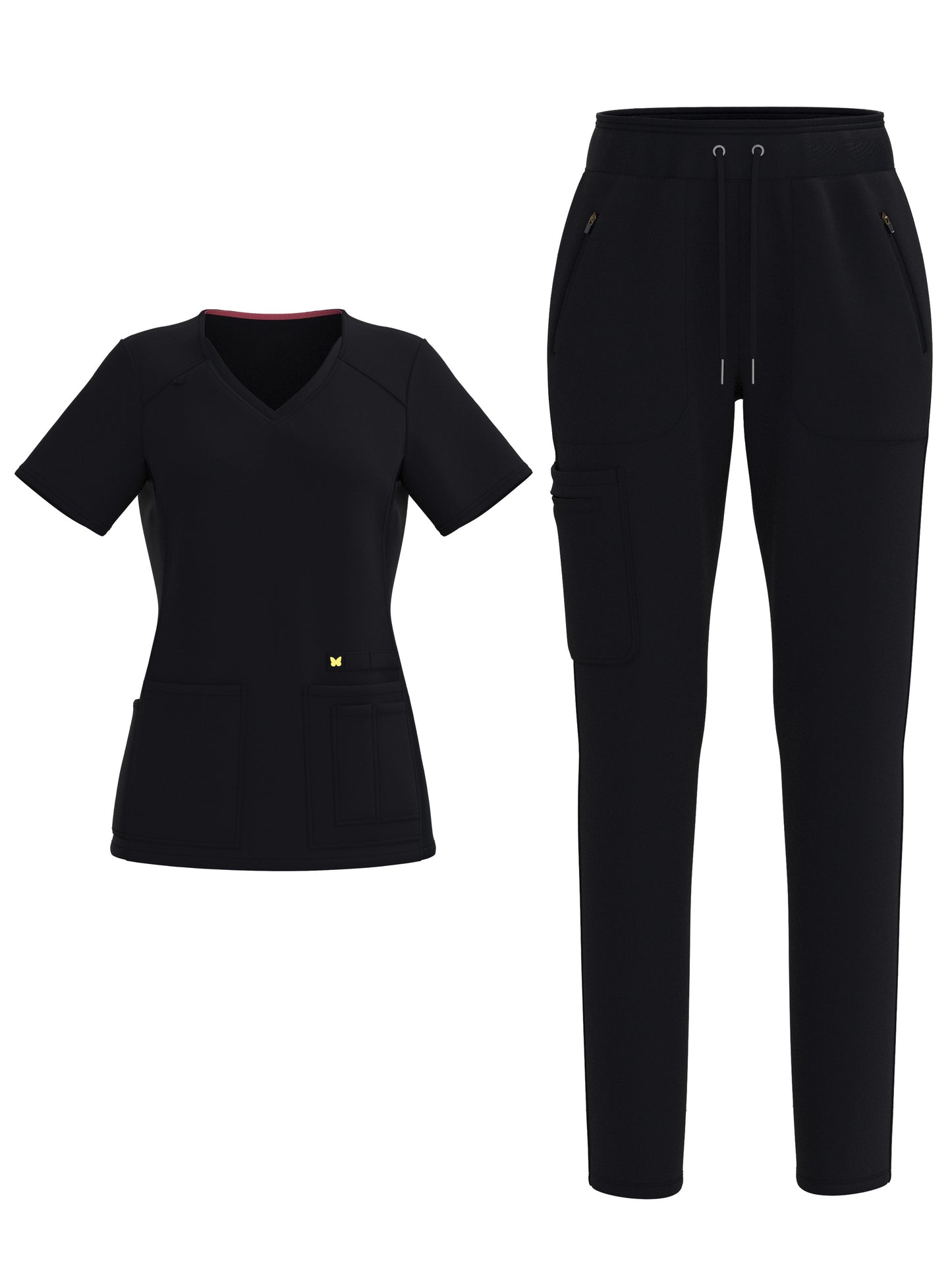 PandaFlex 4 Way Stretch Women Scrub Set Modern Fit V-Neck Top & Multi Pocket Pants 3371