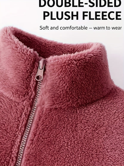 Cationic Fabric Glossy Coat Women's Autumn/winter Cardigan High-end Niche Zip-up Outerwear