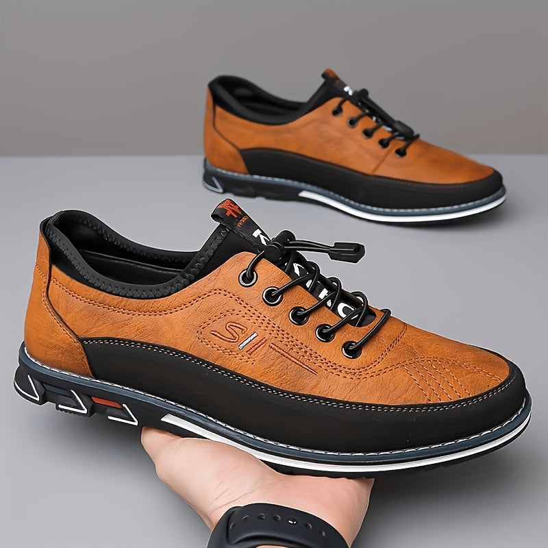 [Lightweight Walking Shoes] Men's Casual Walking Shoes - Upper, Quick-Lock Bungee Laces, Non-Slip Sole, Lightweight Footwear for Daily Wear & Outdoor Activities