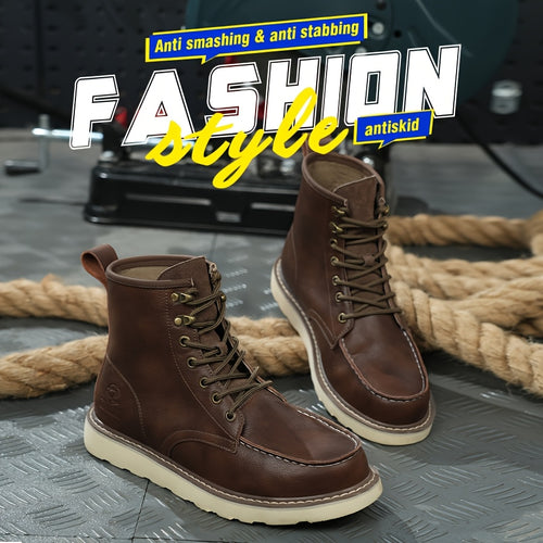 High-top Anti-smash Anti-puncture Breathable Fashion Labor Insurance Shoes