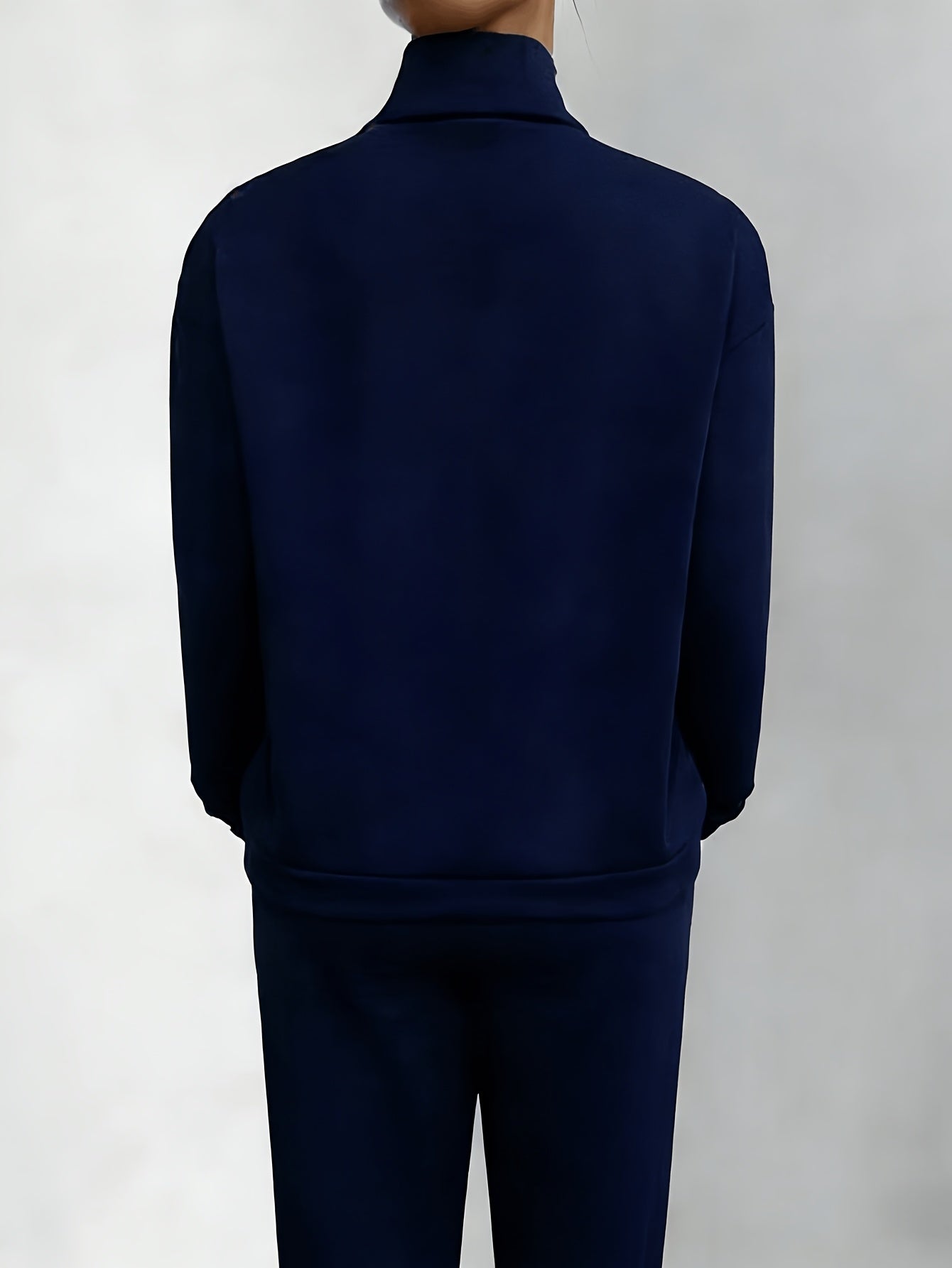 Women's Black Knit Zip-Up Pants - product view 27