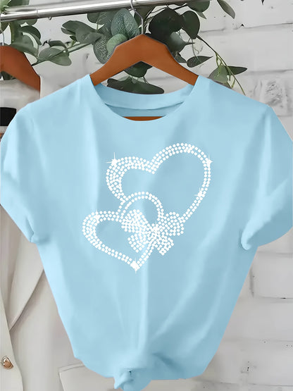 Stylish Women'S Tee - Cozy And Laid-Back, Featuring a Round Neckline, Perfect for Any Season, Chic Casual Top, Available for Local Delivery, Summer Shirt, a Must-Have for Elegant Summer Gatherings