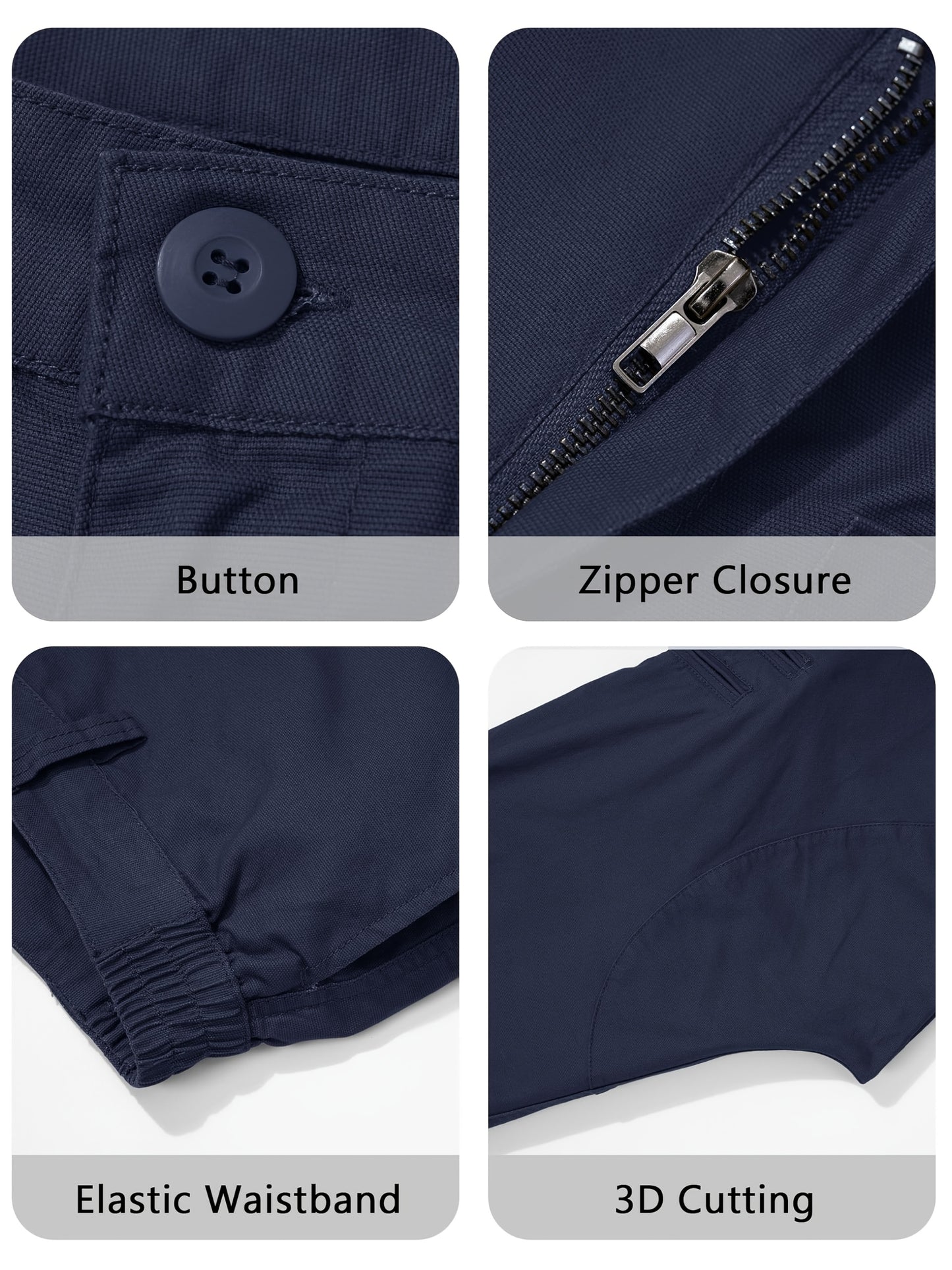 Men'S Cargo Pants /Spandex Scratch-Resistant Outdoor Training Trousers Lightweight with 9 Utility Pockets, Work Pants for Men Zippered Hem Design, Elastic Waistband for Daily Commuting, Office, And Outdoor Activities (Belt Not Included)