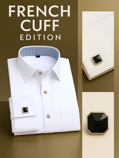 Men'S Striped Dress Shirt Long Sleeve - Premium Formal Shirt for Business, Weddings & Events, Lapel Collar, Single-Breasted, Wrinkle Resistant, Comfort Fit, Classic Office And Party Attire