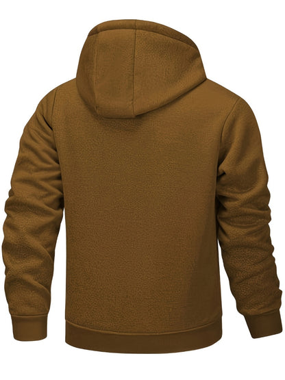 Men's Windproof Fleece Pullover Coat