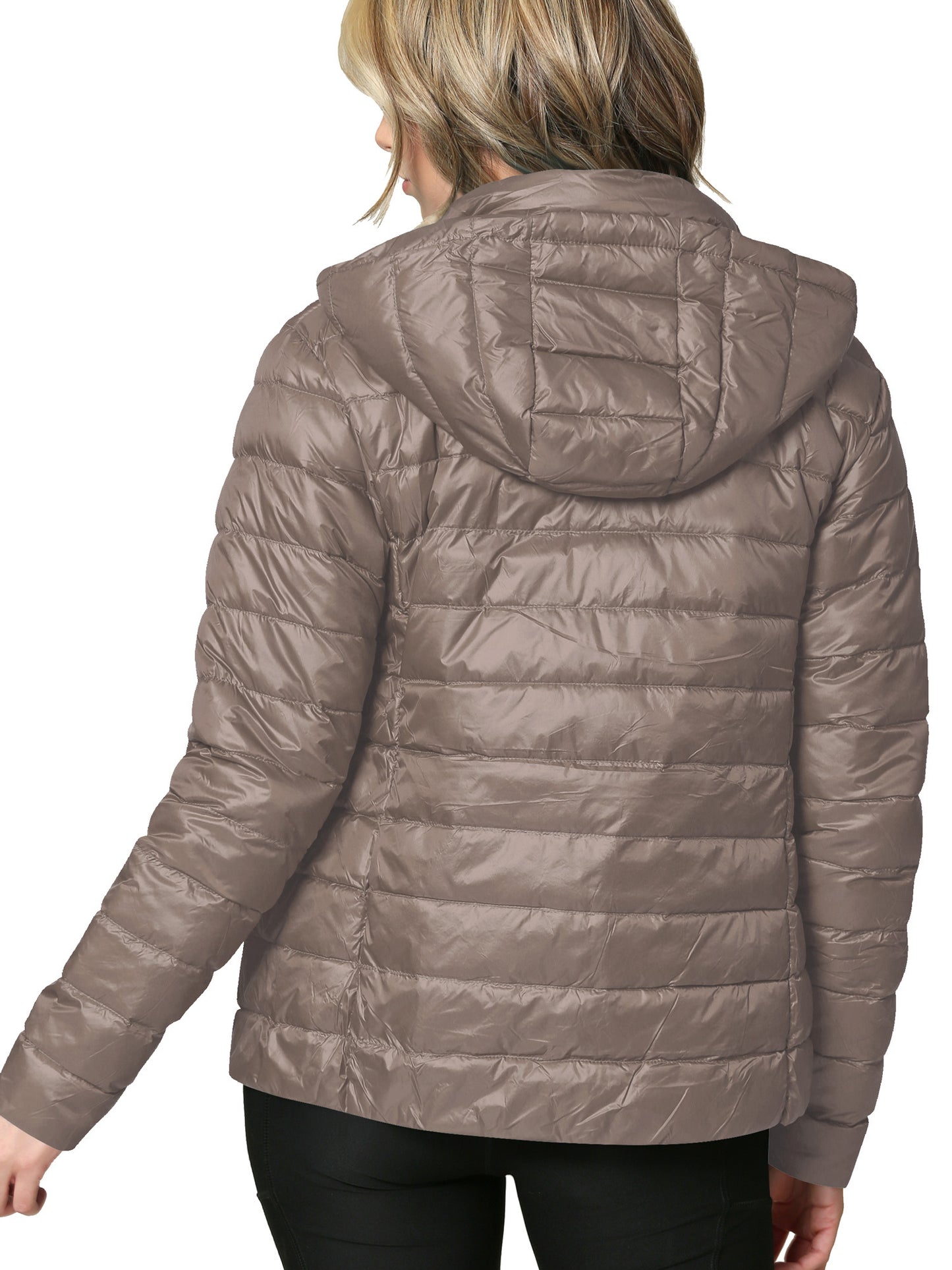 Women's Ultra Light Weight Packable Down Jacket with Removable Hood