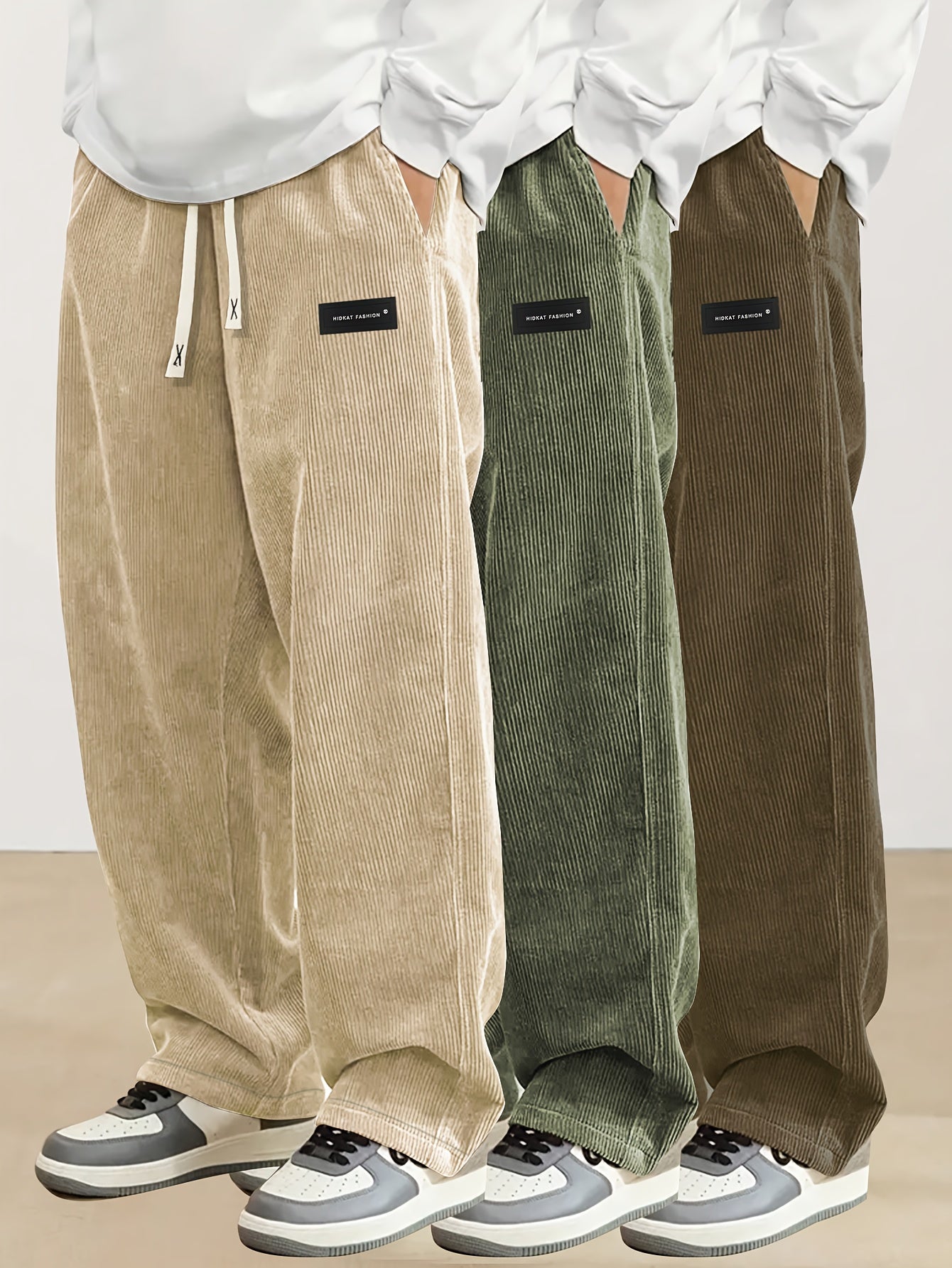Men's Black+Black+Brown Pants - product view 3