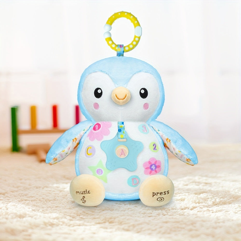 Penguin Baby Plush Toy with Rattle – Crinkle Sensory Soother