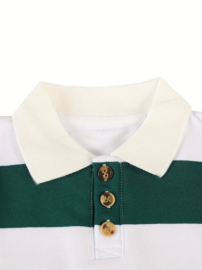 3pcs Boys' Long-Sleeve Pique Shirt Soft Casual Shirt School UniformFor Kids Boys' Clothes, Children's Clothes, 2-9 Years Old, Spring Clothes, Summer Clothes, Valentine's Day Gifts, Easter Gifts, Discounted
