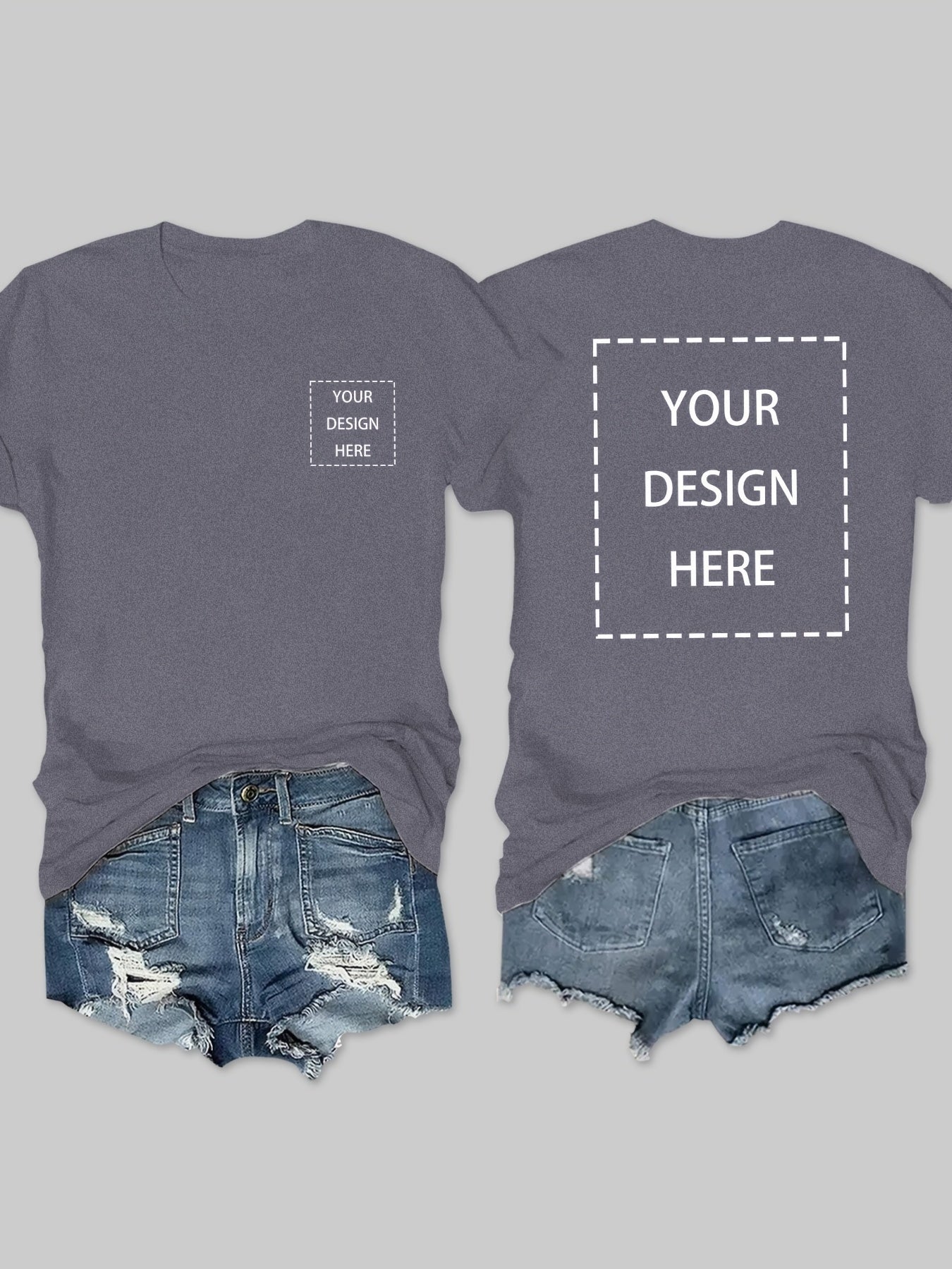 Customizable Women'S Geometric Print Crew Neck Short Sleeve T-Shirt - Soft Pink Casual Elegant Top, Machine Washable Comfort Fit, Personalized Design, Perfect for Spring/Summer/Fall, Casual Wear|Casual Style|Medium Stretch Fabric