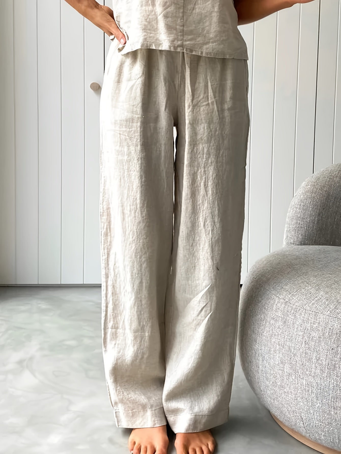 2pcs New Sleeveless Camisole Pants Two-piece Set, Loose And Fashionable Outerwear, Women's Fragrance Style