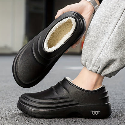 Women's Winter Slip-Resistant Work Shoes with Thick Insulated EVA Sole - Anti-Odor, Warm & Suitable for Kitchen, Hospital, Restaurant Use - Heavy-Duty EVA Sneakers (Black), Women Shoes