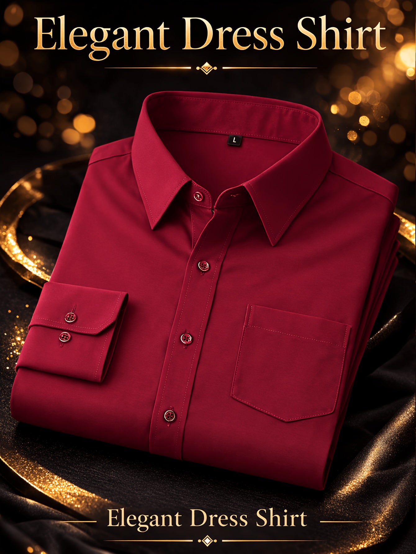 Men's Regular Fit Casual Button Shirts Long Sleeve Stretch Breathable Wrinkle Resistant Solid Work Weekend Wear