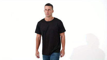 Men's Solid Color Performance T-Shirt - Crew Neck Style 8549