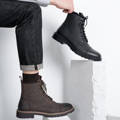 Mens Boots Motorcycle Casual Boots For Men Zipper Fashion Chukka Boots Mens