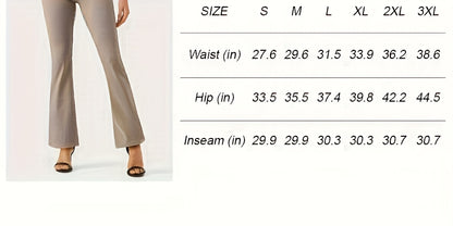 Women'S Work Yoga Dress Pants Flare Leg Stretch Yoga Slacks with 4 Pockets High Waist Tummy Control Soft Comfy Fabric Casual