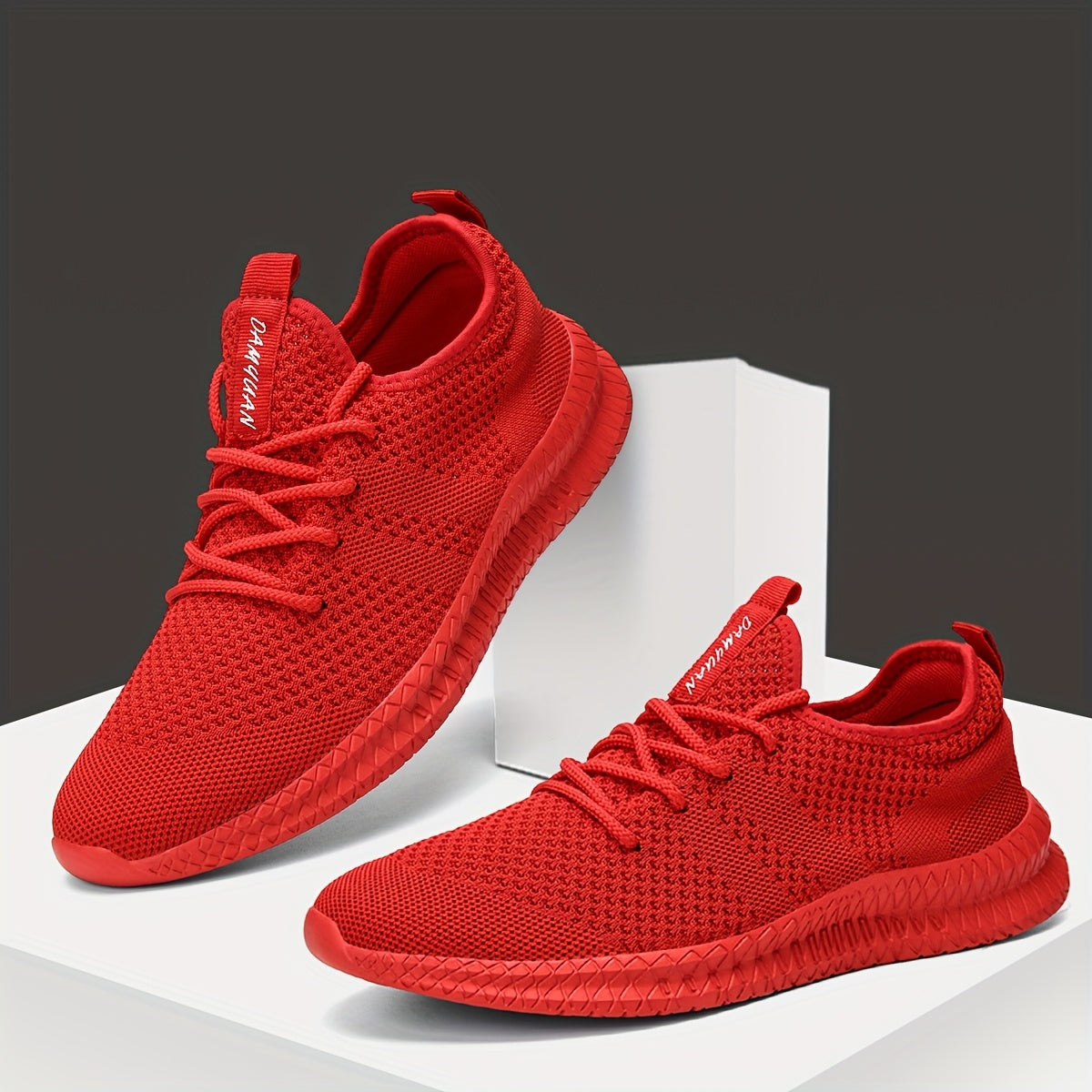 Men'S Professional Outdoor Non-Slip Breathable Lace-Up Sneakers Lightweight Multifunctional Running Shoes Fabric Upper And MD Sole All-Season Suitable