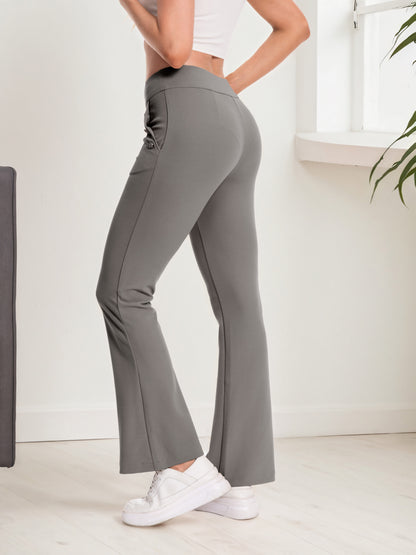 Casual Flare Pants With Sailor Button