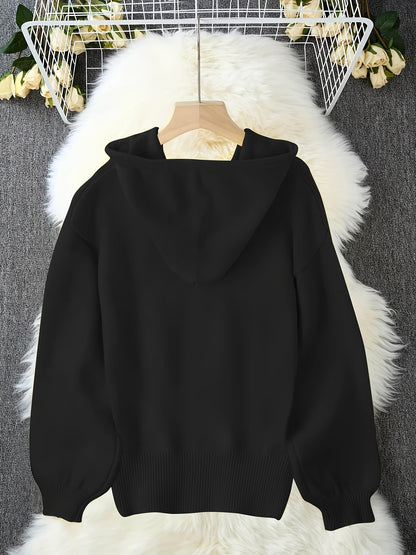 Plus Size - Plus Size - Plus Size Women'S Clothing, Sweet And Cute Style, Women'S Hooded Button-Up Cardigans, Autumn And Winter Fashion And Playful Items