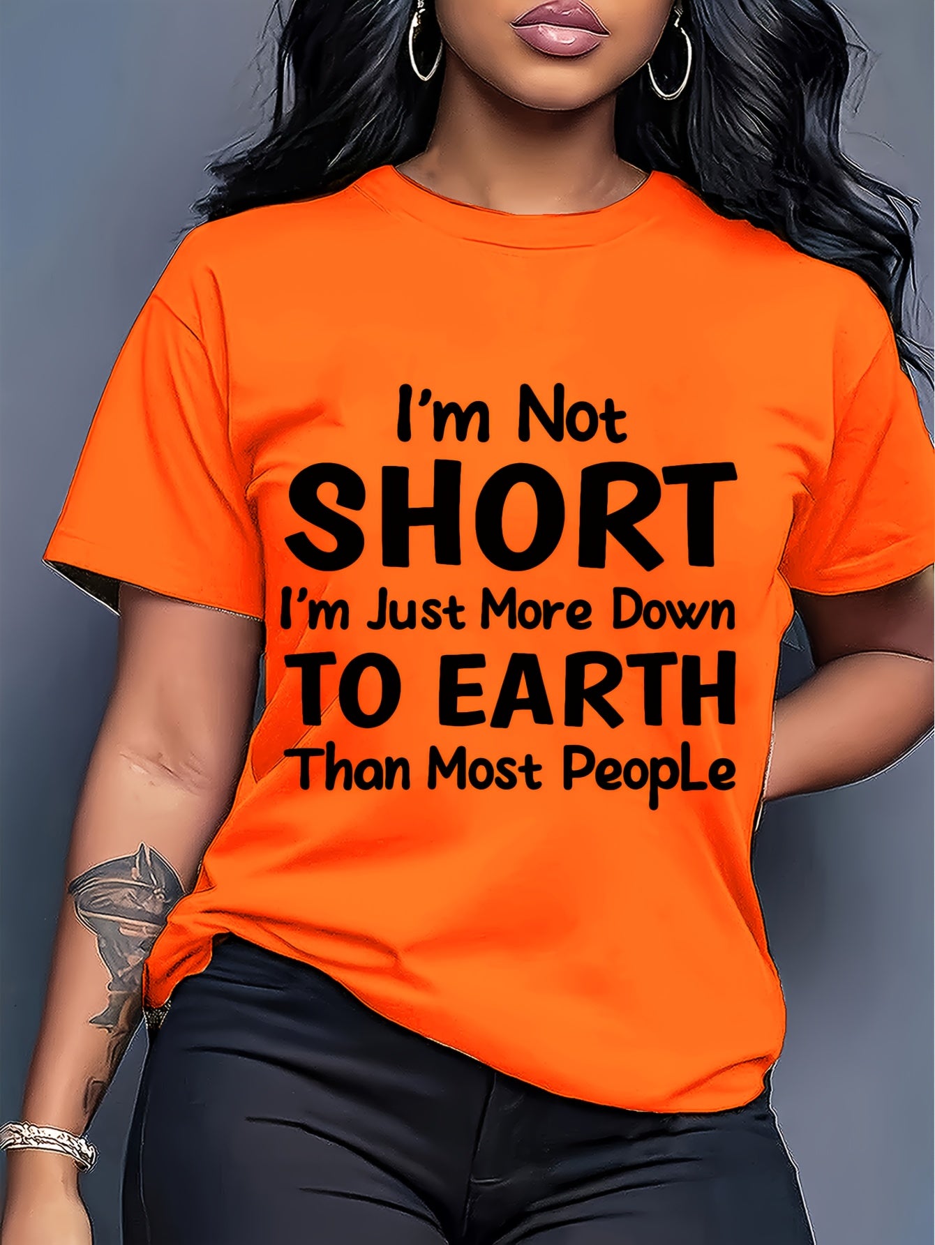 1pc Ladies Printed Pattern T-shirt, Funny Printed Short Sleeve, Lightweight and Plaid for Casual Wear, Casual Casual Wear| Playful Design