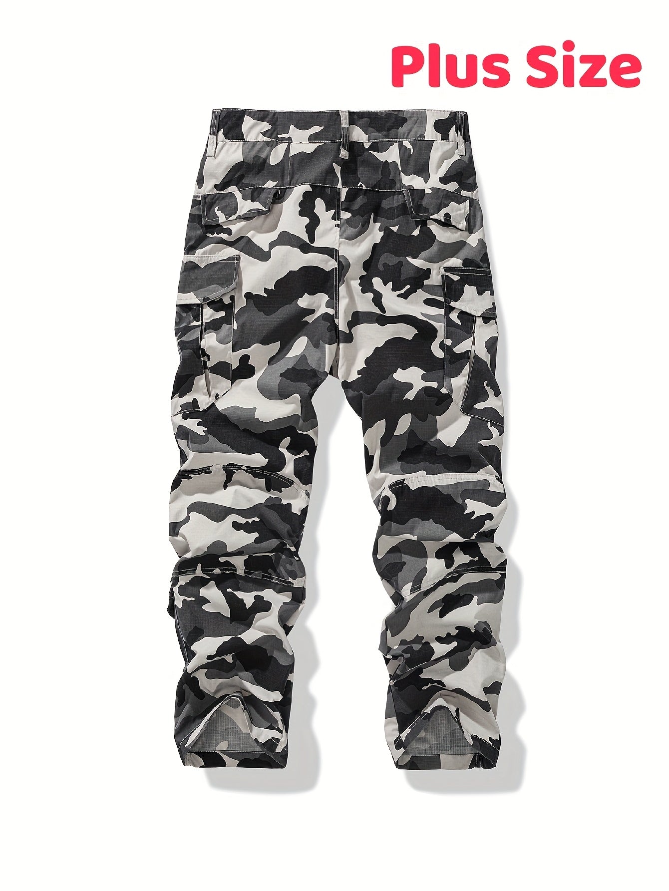 Men'S Heavy-Duty Tactical Cargo Pants - Camo Camouflage (Green/Brown/Beige) with Multi-Pocket Design, Belt Loops & Zippered Pouches - All-Season Outdoor Pants for, Hunting, (Plus Size Available, PLUS SIZE
