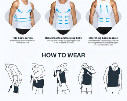 Men's Tummy Control Tank Top - Regular Fit