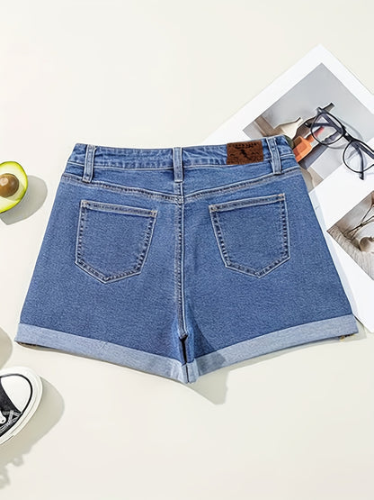 Design of Multicolored Asymmetric Closure Rolled Hem Elastic Shorts