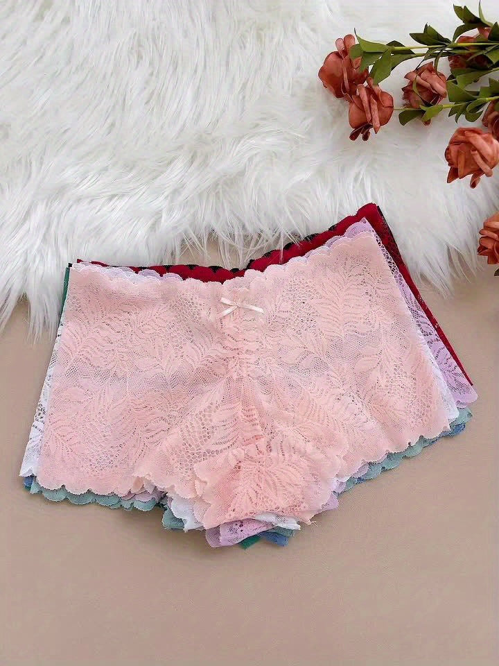 Women's Mixed colors Lace Floral Printed Pants - product view 3
