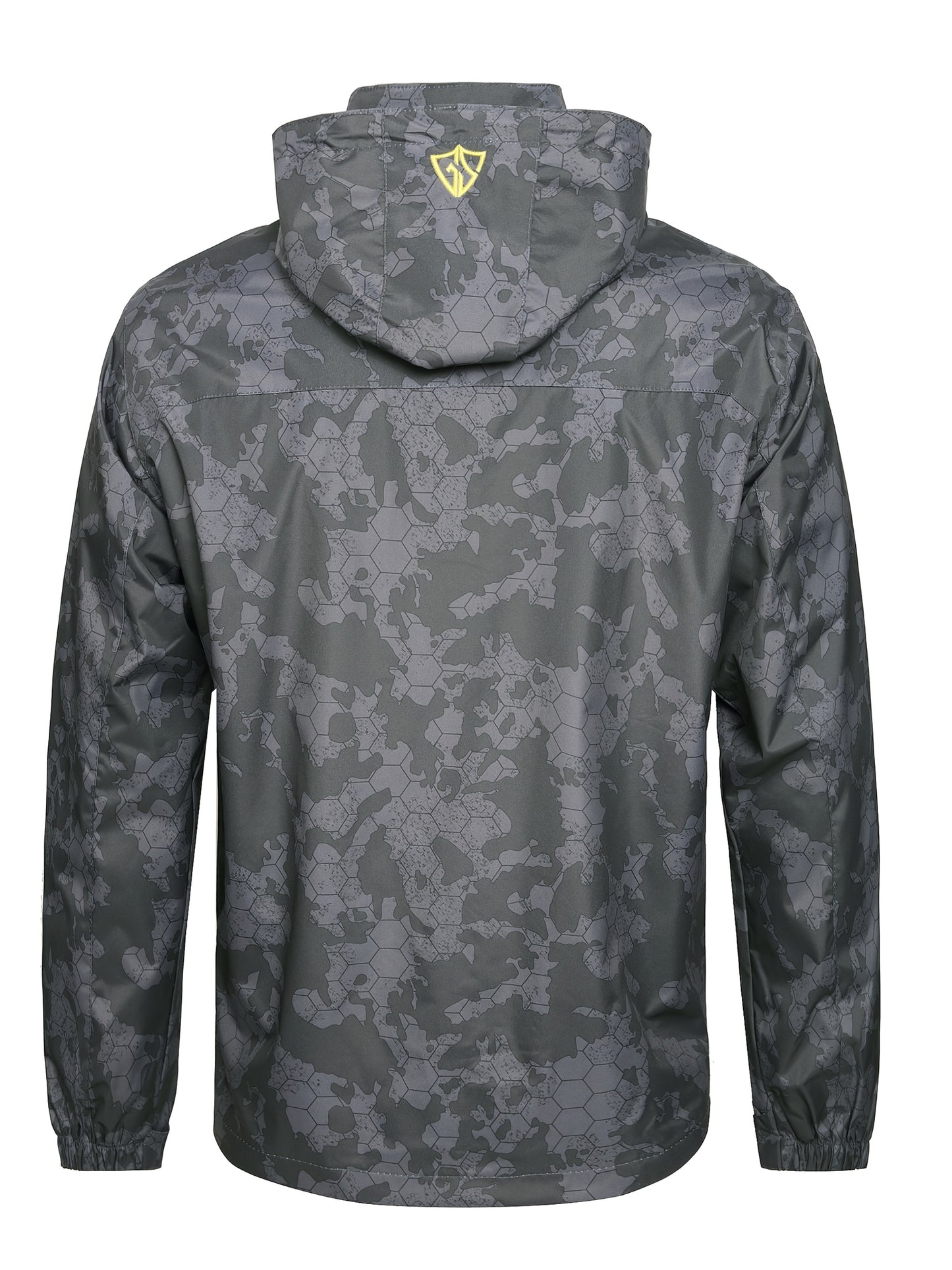 Men'S Rain Jacket Waterproof with Zipped Pockets Windproof Rain Jacket with Hooded