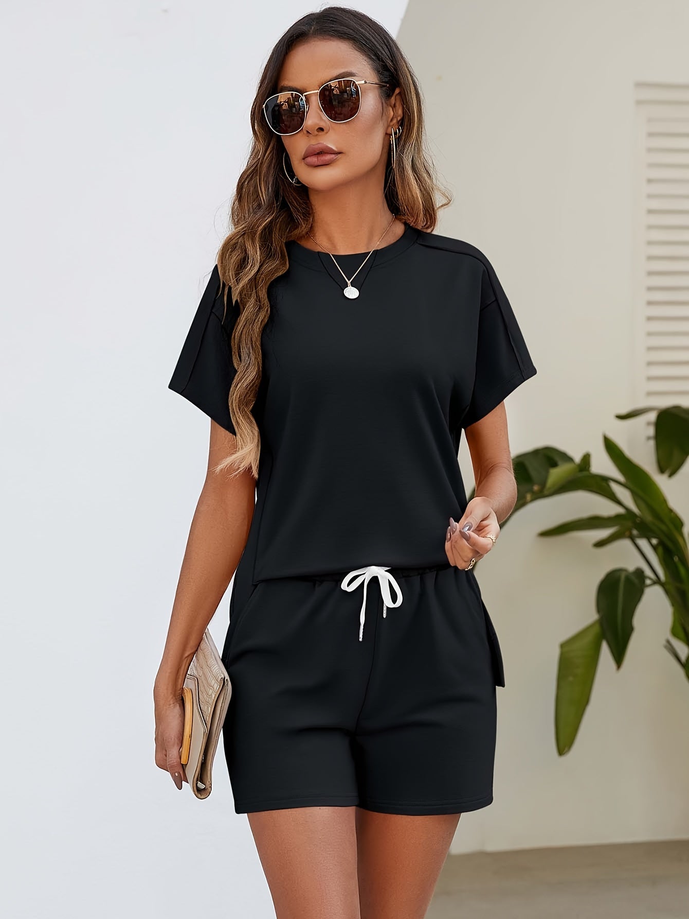 Women's Dirty Pink Short-Sleeve Shorts - product view 28